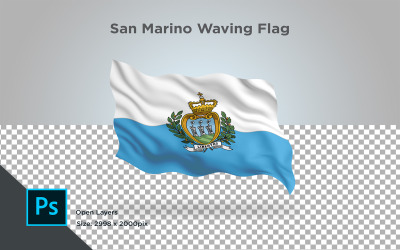 San Marino viftande flagga - illustration