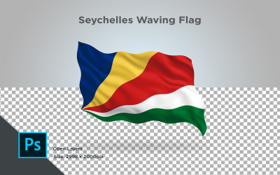 Seychellerna viftande flagga - illustration