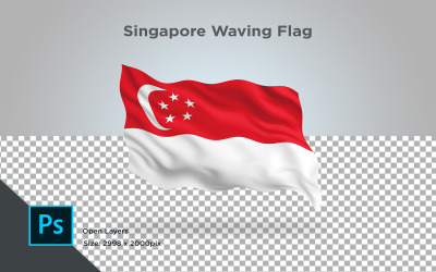 Singapur winkende Flagge - Illustration
