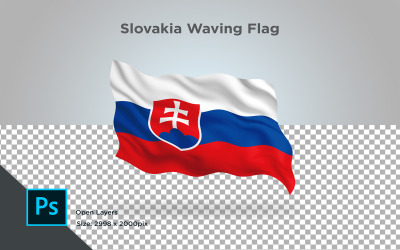 Slovakien viftande flagga - illustration
