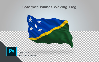 Solomon Islands Waving Flag - Illustration