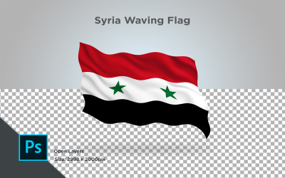 Syrien viftande flagga - illustration
