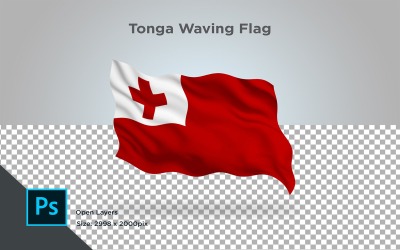 Tonga viftande flagga - illustration