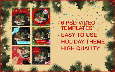 6 VIDEO TEMPLATES FOR INSTAGRAM PSD Template PSD sablon 147693