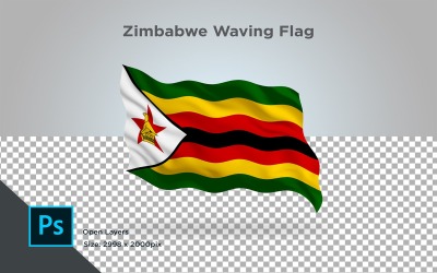 Zimbabwe viftande flagga - illustration