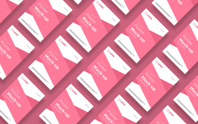 Flyer collage mockup design template product mockup