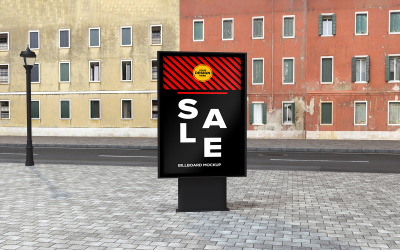 Mockup del prodotto per cartelloni pubblicitari pubblicitari verticali all'aperto