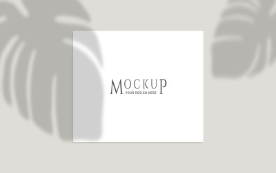 Monstera Transparant verlaat Shadow Frame Mockup Achtergrond productmodel