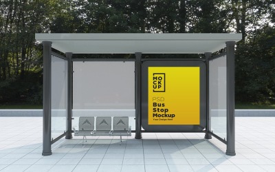 City Bus Stop Billboard Werbeschild Produktmodell