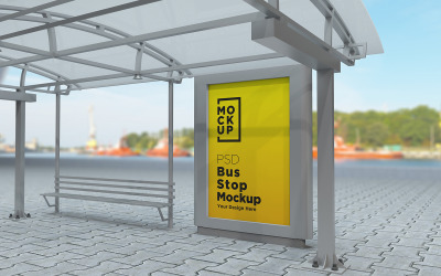 Otobüs Durağı Tabelası reklam ürün maketi