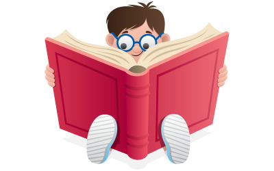 Niño leyendo - Ilustración