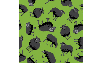 Sheep Black Pattern - Illustration