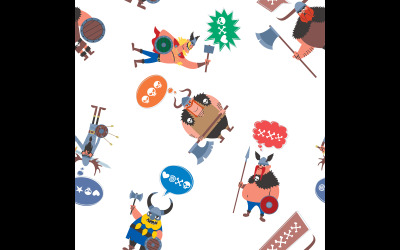 Viking Seamless Pattern - Illustration
