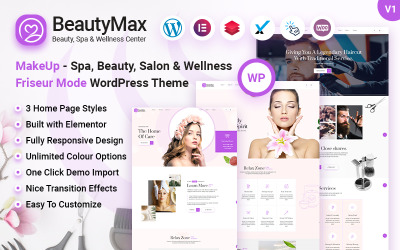 Beautymax - Makeup Beauty Spa Salon Wellness Center WordPress Theme