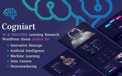 Cogniart - Tema de WordPress de investigación de inteligencia artificial receptiva