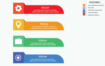 Elementos de infografía de diseño vectorial de concepto de negocio