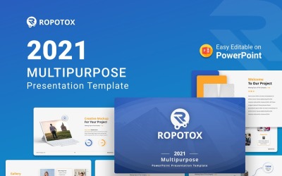 Modelo de PowerPoint de apresentação multifuncional Ropotox 2021