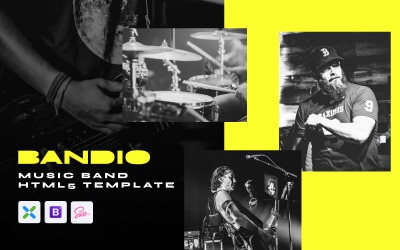 Responsive Bandio - Modern HTML5 Music and Band Website Template Web Sitesi #148481