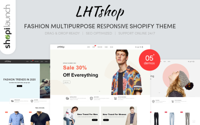 Reszponzív LhtShop - Fashion Multipurpose Responsive Shopify sablon 148472