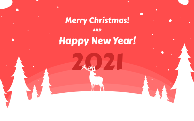 Saudações de Natal e Ano Novo - modelo de boletim informativo responsivo