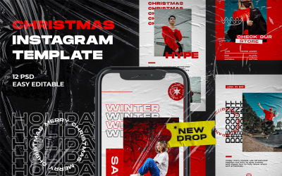 Weihnachtshype PSD Instagram PSD Vorlage