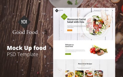 Good Food - Website Mock Up Food PSD Template