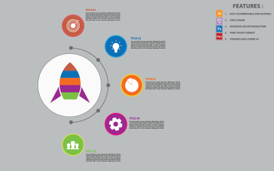 Raket tijdlijn concepten Vector ontwerpelementen Infographic