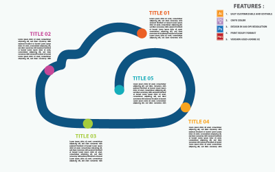 Chmura koncepcje wektor projektowania elementów infografiki