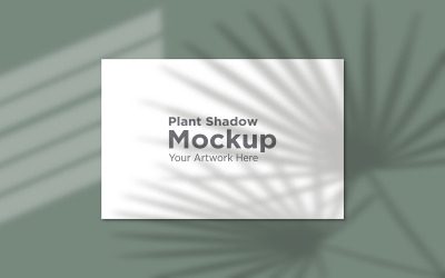 Natural palm Leaf shadow with landscape Empty Frame Mockup Background product mockup