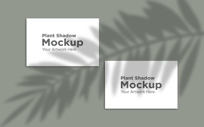 Ombra foglia tropicale con 2 frame mockup mockup di sfondo del prodotto
