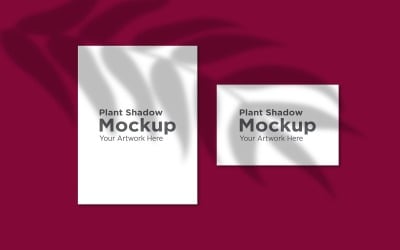 Palm leaves Shadow on two Frame Mockup Template product mockup