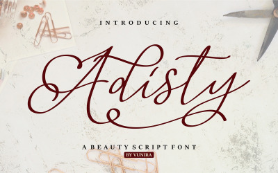 Adisty | Een schoonheid cursief lettertype