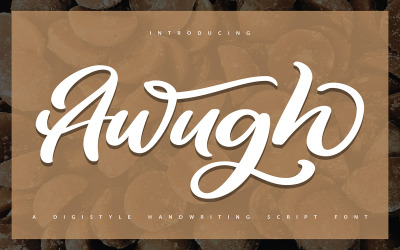 Awugh | Carattere corsivo di scrittura a mano