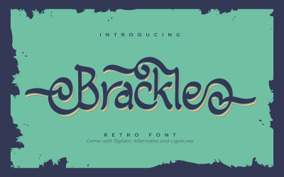 Brackle | Retro lettertype