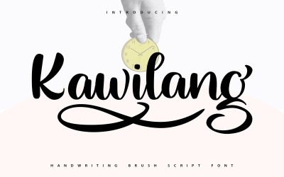 Kawilang | Carattere pennello grafia