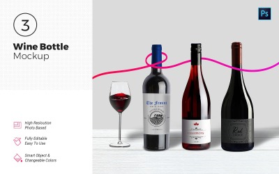 Produkt för mockup för vinflaska