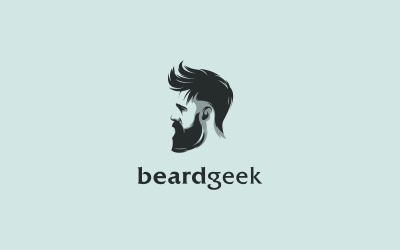 Modèle de logo de barbe adapté au salon de coiffure