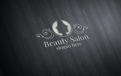 Modello di logo del salone di bellezza