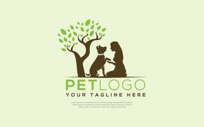Modello di logo per la cura degli animali domestici