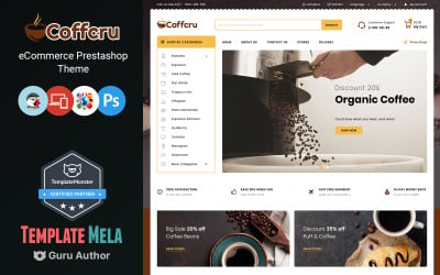 Coffcru - Kaffee und Getränke Store PrestaShop Theme