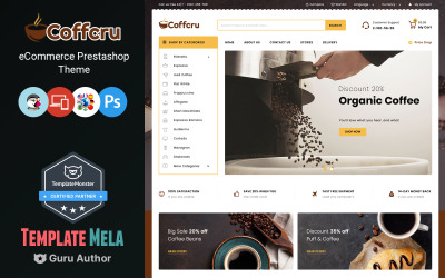 Coffcru - PrestaShop motiv Obchod s kávou a nápoji