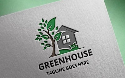 Green House Logo Template