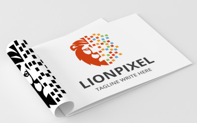 Lion Pixel Logo Template