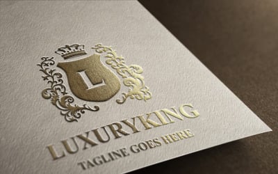 Lüks Kral - L Harfi Logo Şablonu