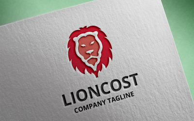 Modello di logo del costo del leone