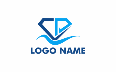 Modello di logo del diamante dell&amp;#39;acqua