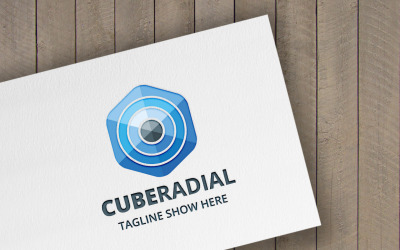 Шаблон логотипа радиального куба