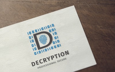 Bezpieczne szyfrowanie - szablon logo litery D.