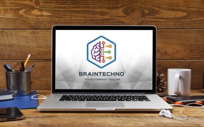 Brain Techno Logo šablona