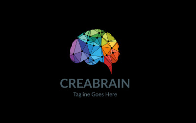 Crea Brain Logo Template